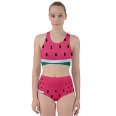 Watermelon Fruit Pattern Racer Back Bikini Set by uniart180623