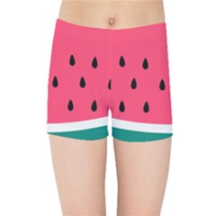 Watermelon Fruit Pattern Kids  Sports Shorts by uniart180623