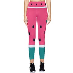 Watermelon Fruit Pattern Pocket Leggings  by uniart180623