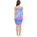 Colorful Blue Purple Wave Summer Tie Front Dress View2