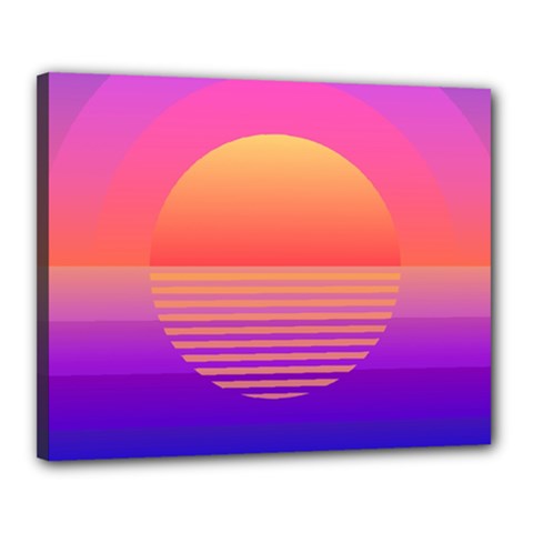 Sunset Summer Time Canvas 20  X 16  (stretched) by uniart180623