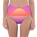 Sunset Summer Time Reversible High-Waist Bikini Bottoms View3