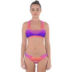 Sunset Summer Time Cross Back Hipster Bikini Set by uniart180623