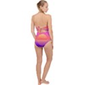 Sunset Summer Time Scallop Top Cut Out Swimsuit View2