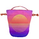 Sunset Summer Time Drawstring Bucket Bag View2