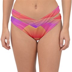 Sunset Summer Time Double Strap Halter Bikini Bottoms by uniart180623