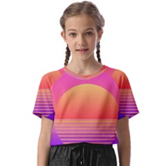 Sunset Summer Time Kids  Basic Tee by uniart180623