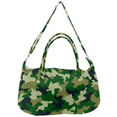 Green Military Background Camouflage Removable Strap Handbag by uniart180623