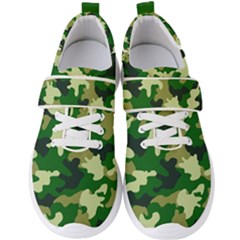 Green Military Background Camouflage Men s Velcro Strap Shoes by uniart180623