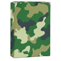 Green Military Background Camouflage Playing Cards Single Design (rectangle) With Custom Box by uniart180623