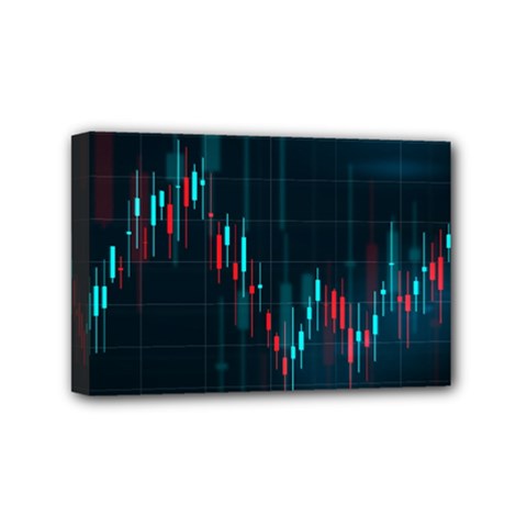 Flag Patterns On Forex Charts Mini Canvas 6  X 4  (stretched) by uniart180623