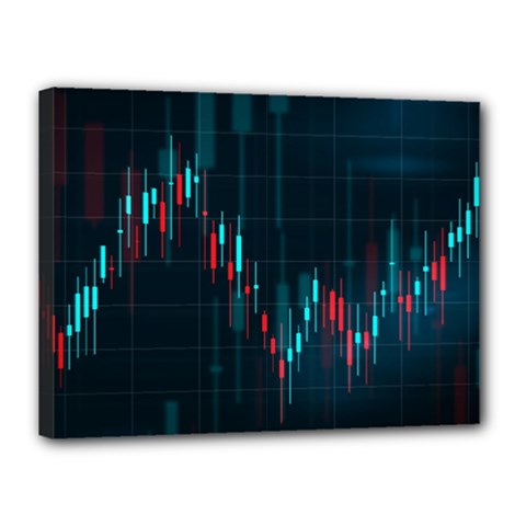 Flag Patterns On Forex Charts Canvas 16  X 12  (stretched) by uniart180623