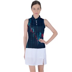 Flag Patterns On Forex Charts Women s Sleeveless Polo Tee by uniart180623