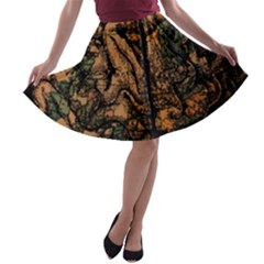 Always On My Mind Tobe Map Places Travel Vintage A-line Skater Skirt by uniart180623