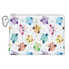 Owl Bird Canvas Cosmetic Bag (xl) by uniart180623