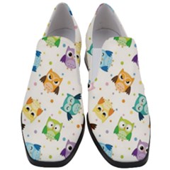 Owl Bird Women Slip On Heel Loafers by uniart180623