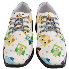 Owl Bird Women Heeled Oxford Shoes by uniart180623