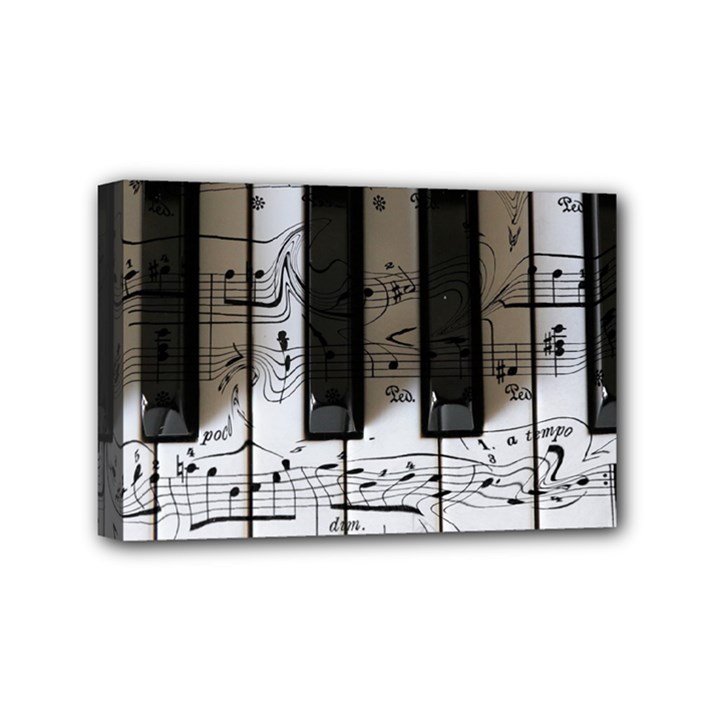 Music Piano Instrument Sheet Mini Canvas 6  x 4  (Stretched)