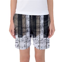 Music Piano Instrument Sheet Women s Basketball Shorts by uniart180623