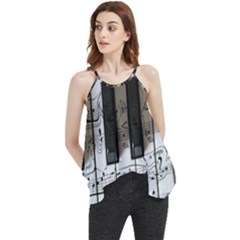 Music Piano Instrument Sheet Flowy Camisole Tank Top by uniart180623