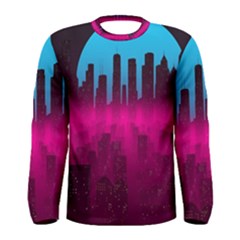 Futuristic Cityscape Men s Long Sleeve Tee by uniart180623