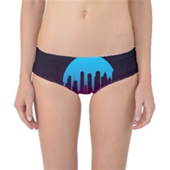 Futuristic Cityscape Classic Bikini Bottoms by uniart180623