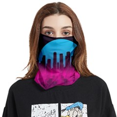 Futuristic Cityscape Face Covering Bandana (two Sides) by uniart180623