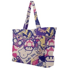 Retro Cartoon Titty Parody Simple Shoulder Bag by uniart180623