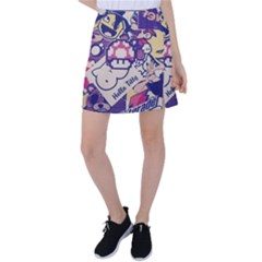 Retro Cartoon Titty Parody Tennis Skirt by uniart180623