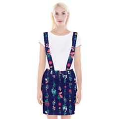 Flowers Pattern Bouquets Colorful Braces Suspender Skirt by uniart180623