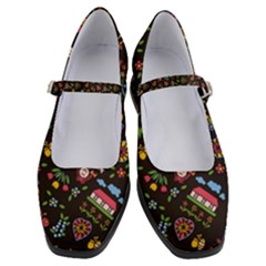 Cartoon Texture Women s Mary Jane Shoes by uniart180623