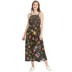 Cartoon Texture Boho Sleeveless Summer Dress