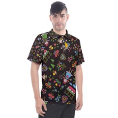 Cartoon Texture Men s Polo Tee by uniart180623