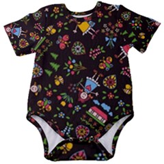 Cartoon Texture Baby Short Sleeve Bodysuit by uniart180623