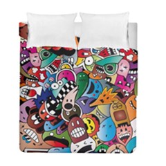 Cartoon Explosion Cartoon Characters Funny Duvet Cover Double Side (full/ Double Size) by uniart180623