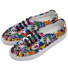 Cartoon Explosion Cartoon Characters Funny Women s Classic Low Top Sneakers by uniart180623