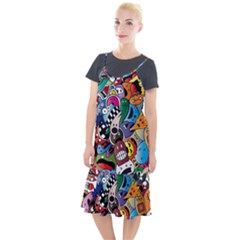 Cartoon Explosion Cartoon Characters Funny Camis Fishtail Dress by uniart180623