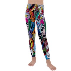 Cartoon Explosion Cartoon Characters Funny Kids  Lightweight Velour Leggings by uniart180623