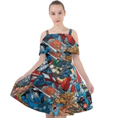 80 s Cartoons Cartoon Masters Of The Universe Cut Out Shoulders Chiffon Dress by uniart180623