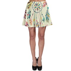 Dreamcatcher Abstract Pattern Skater Skirt by uniart180623