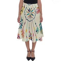 Dreamcatcher Abstract Pattern Perfect Length Midi Skirt by uniart180623