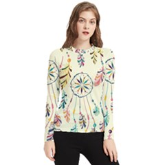 Dreamcatcher Abstract Pattern Women s Long Sleeve Rash Guard by uniart180623