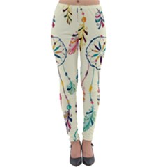 Dreamcatcher Abstract Pattern Lightweight Velour Leggings by uniart180623