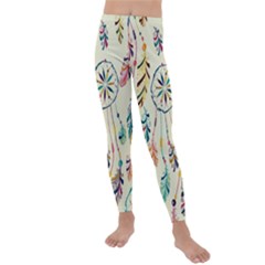 Dreamcatcher Abstract Pattern Kids  Lightweight Velour Leggings by uniart180623