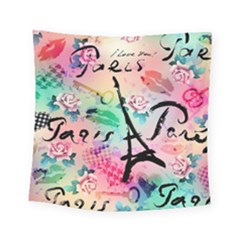 From Paris Abstract Art Pattern Square Tapestry (small) by uniart180623