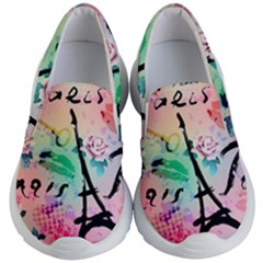 From Paris Abstract Art Pattern Kids Lightweight Slip Ons by uniart180623