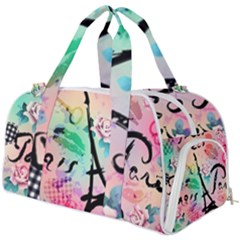 From Paris Abstract Art Pattern Burner Gym Duffel Bag by uniart180623