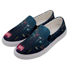 Cityscape Digital Art Men s Canvas Slip Ons by uniart180623