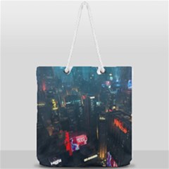 Cityscape Digital Art Full Print Rope Handle Tote (large) by uniart180623