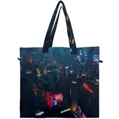 Cityscape Digital Art Canvas Travel Bag by uniart180623